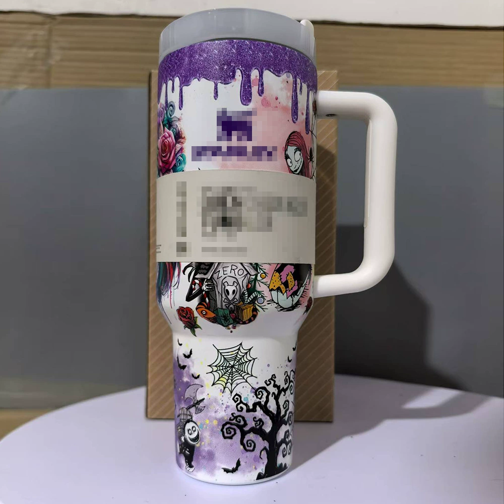 2025 MEGA SALE OFF Glow-in-the-dark Sally x Jack Skellington 40oz Tumbler - Image 7