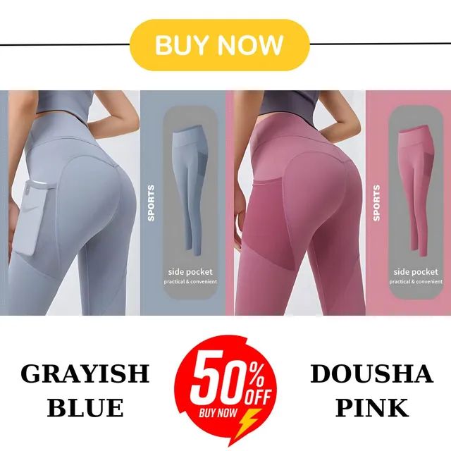 🔥Hot Sale 49% OFF🔥High Waisted Tummy Control Side Pocket Shaping Training Leggings - Image 9