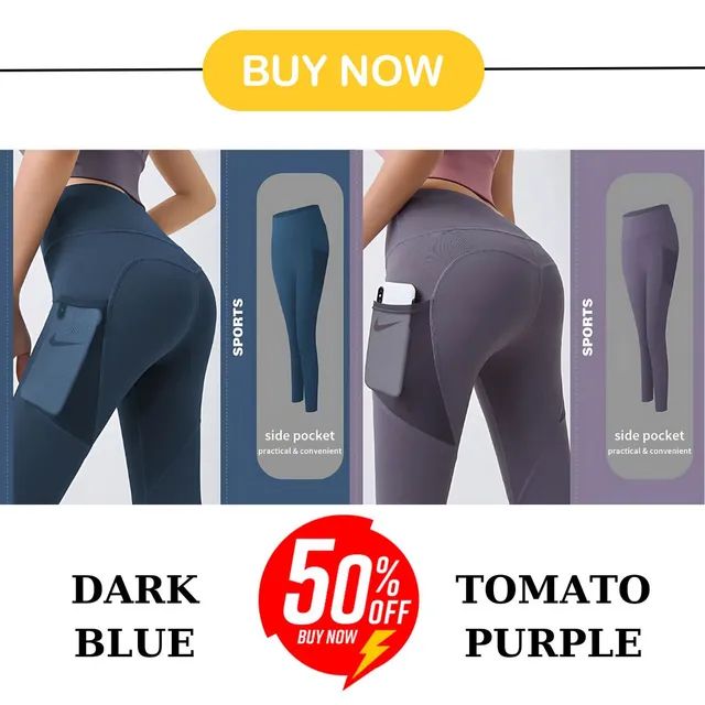 🔥Hot Sale 49% OFF🔥High Waisted Tummy Control Side Pocket Shaping Training Leggings - Image 13
