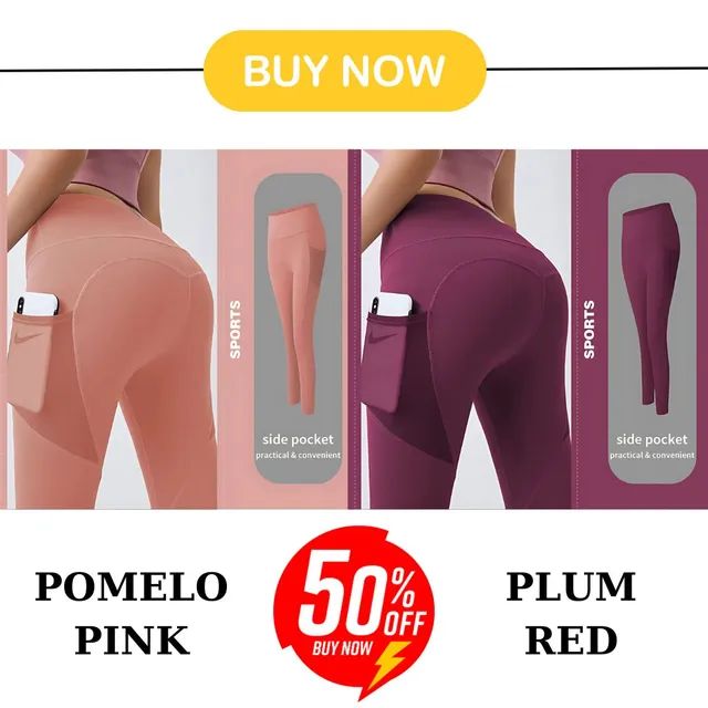 🔥Hot Sale 49% OFF🔥High Waisted Tummy Control Side Pocket Shaping Training Leggings - Image 18