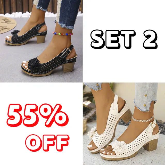 🔥Best Seller-Last Day Sale 60% OFF🔥 Buckled Square Heel Sandals for Women - Image 6