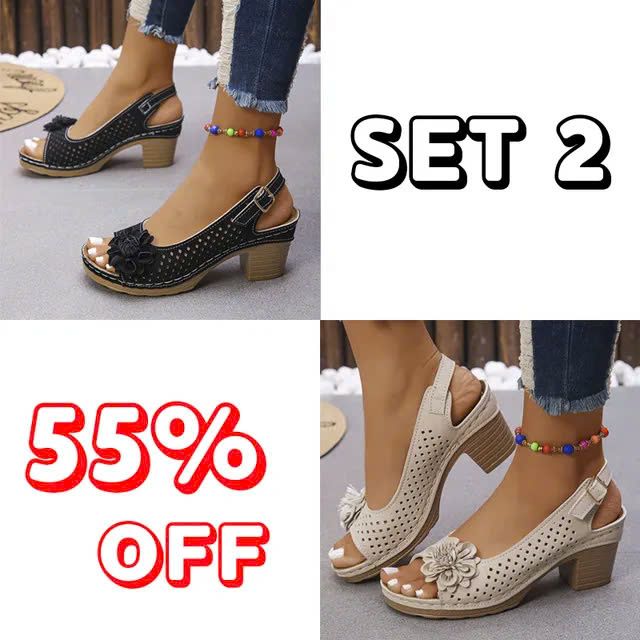 🔥Best Seller-Last Day Sale 60% OFF🔥 Buckled Square Heel Sandals for Women - Image 7