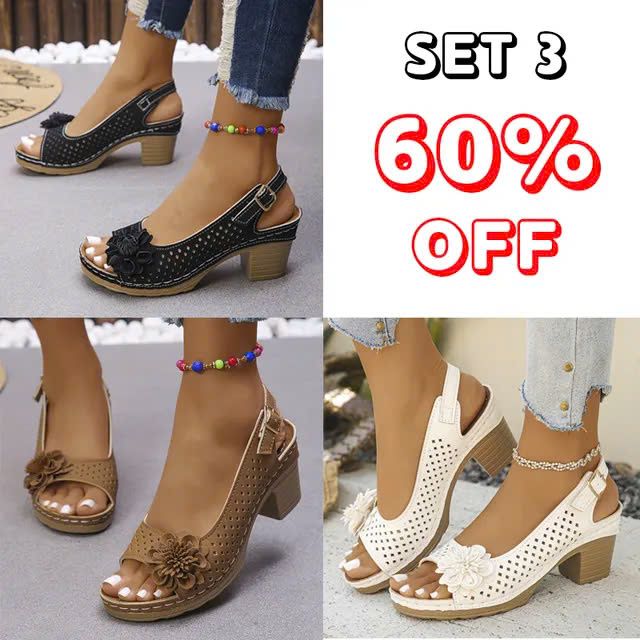 🔥Best Seller-Last Day Sale 60% OFF🔥 Buckled Square Heel Sandals for Women - Image 10