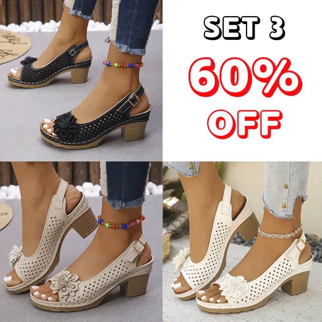 🔥Best Seller-Last Day Sale 60% OFF🔥 Buckled Square Heel Sandals for Women - Image 11