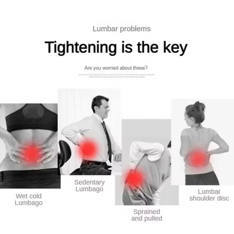 Adjustable Lumbar Support Belt Lower Back Brace - Image 3