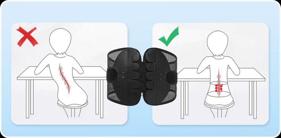 Adjustable Lumbar Support Belt Lower Back Brace - Image 10