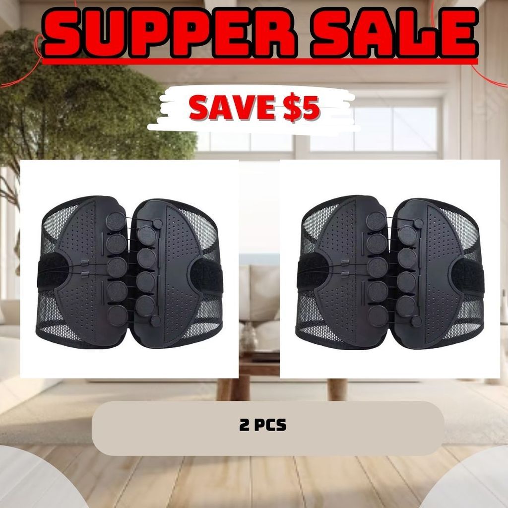 Adjustable Lumbar Support Belt Lower Back Brace - Image 14
