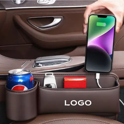 Car Leather Cup Holder Gap Bag - Image 2