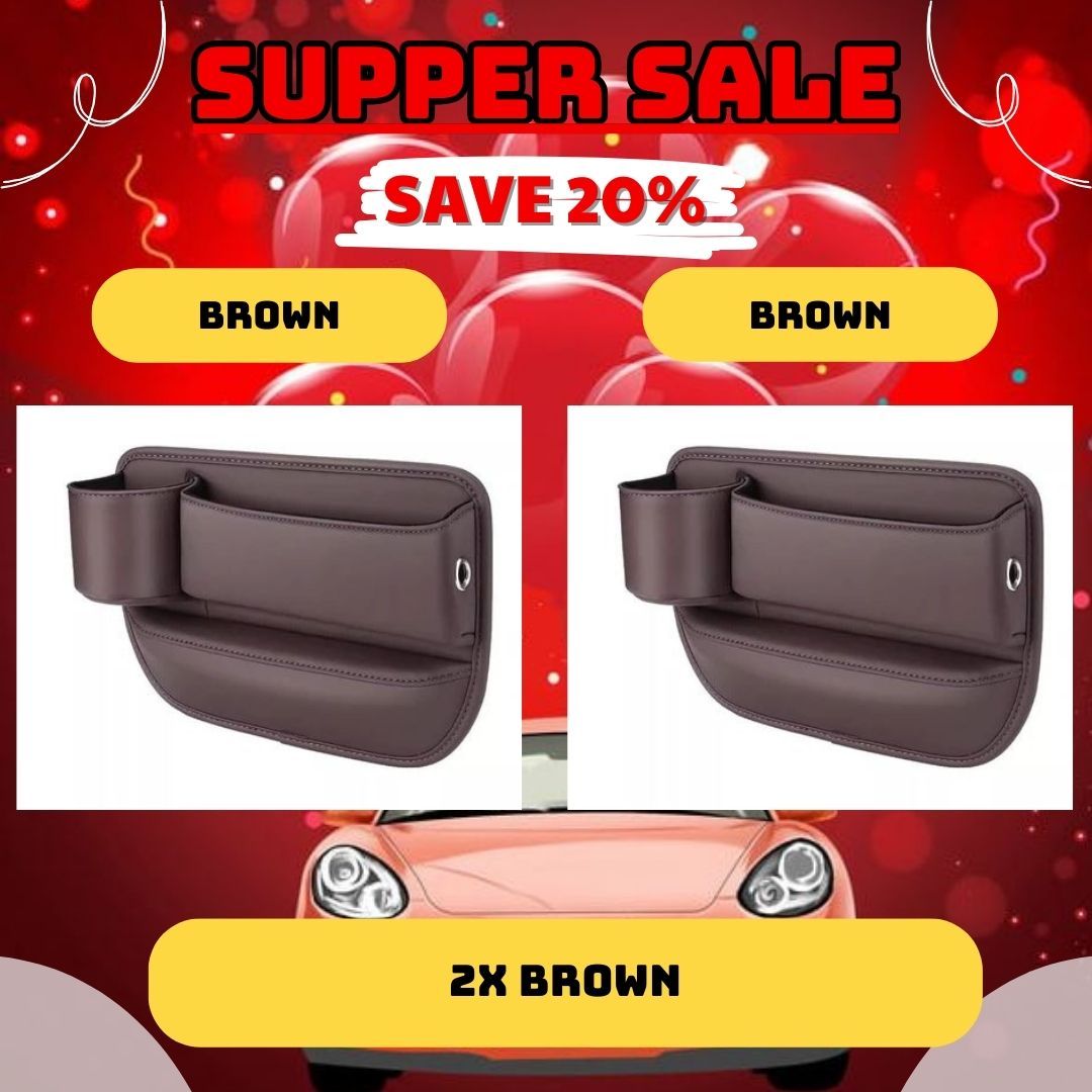 Car Leather Cup Holder Gap Bag - Image 11