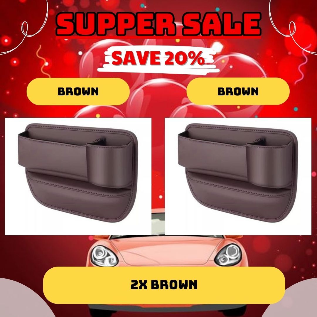 Car Leather Cup Holder Gap Bag - Image 12