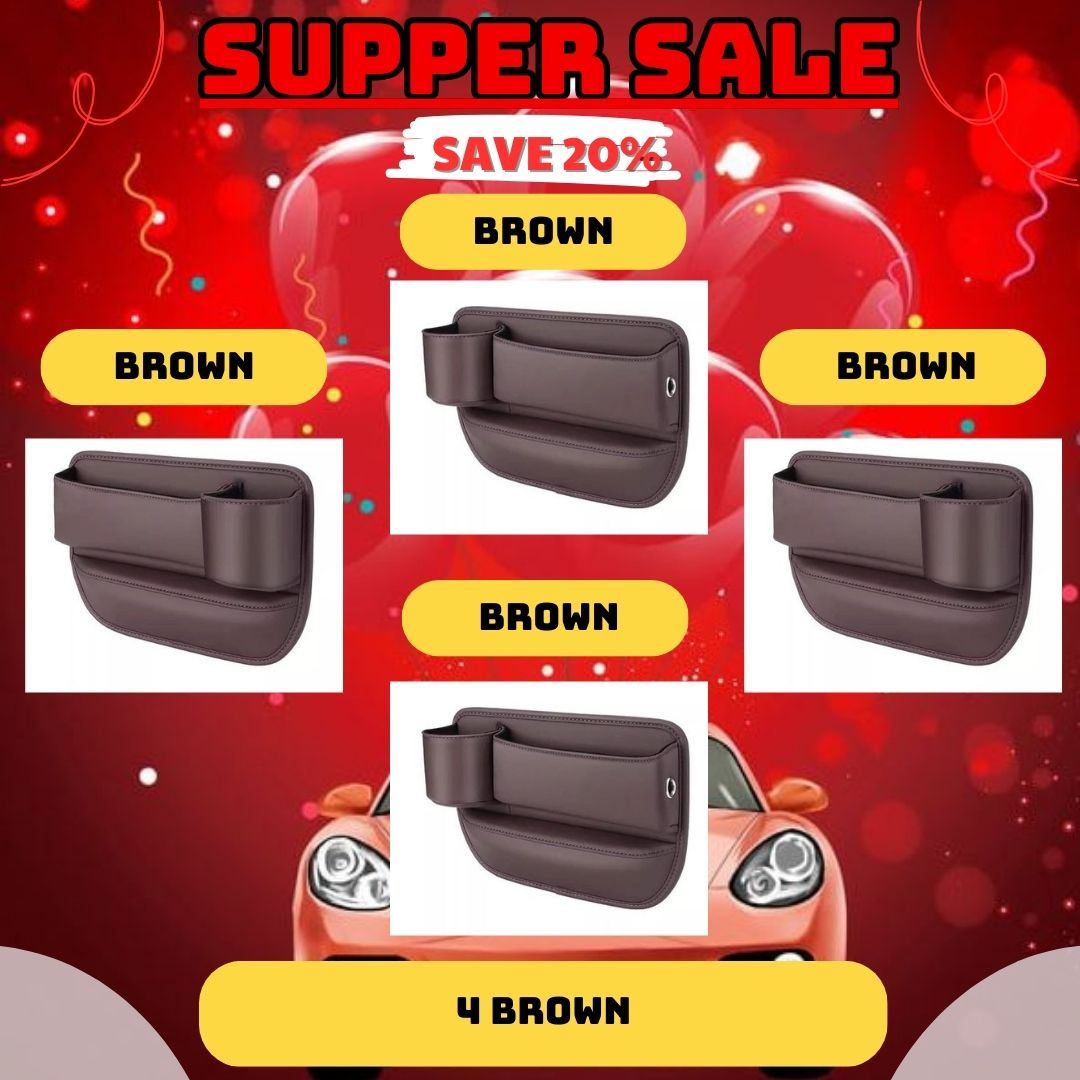 Car Leather Cup Holder Gap Bag - Image 13