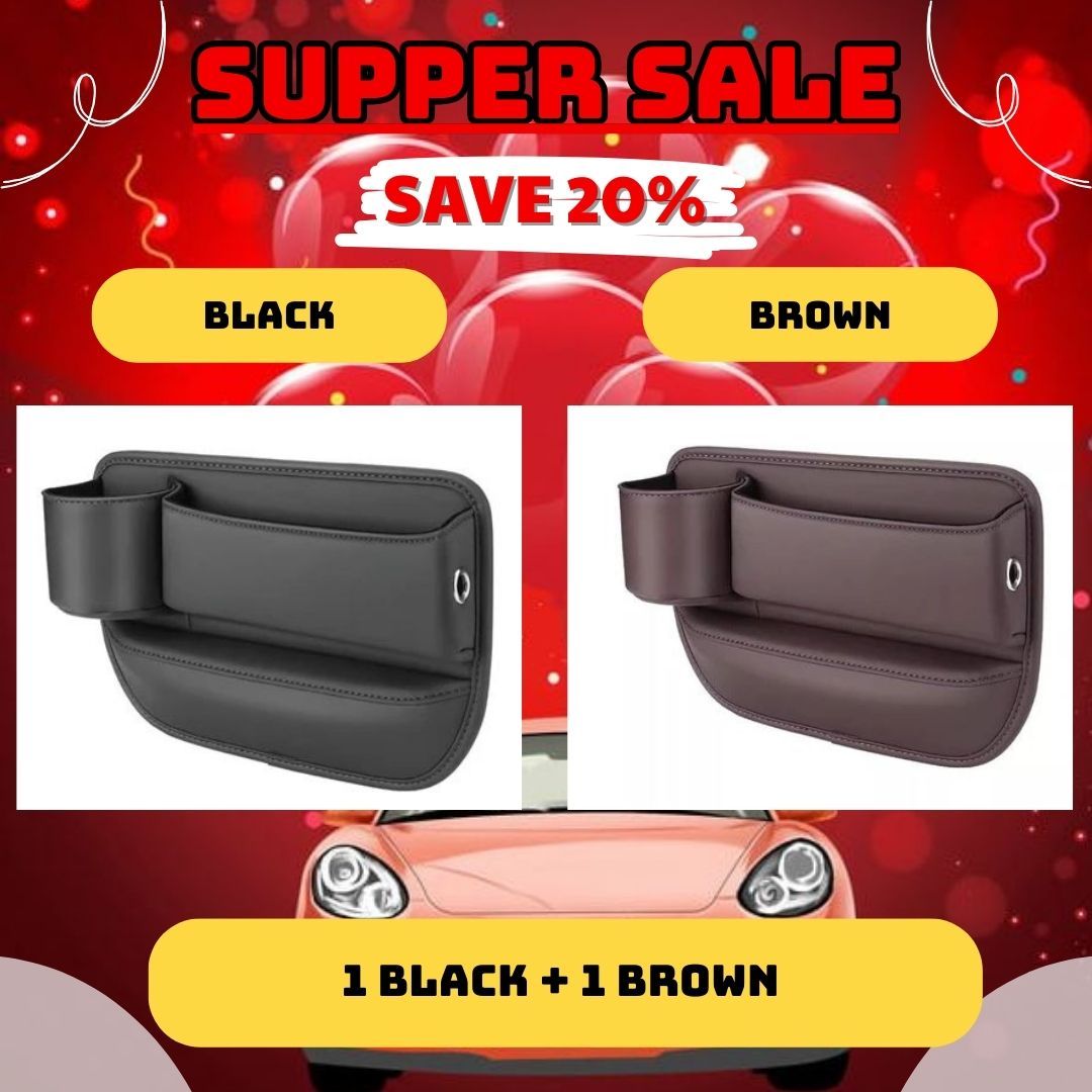 Car Leather Cup Holder Gap Bag - Image 20