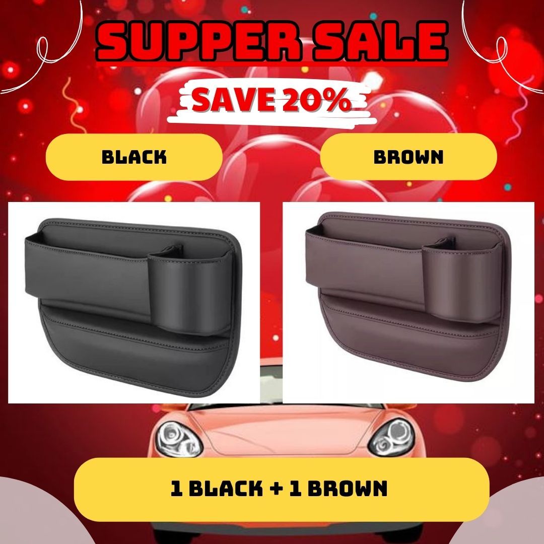 Car Leather Cup Holder Gap Bag - Image 21