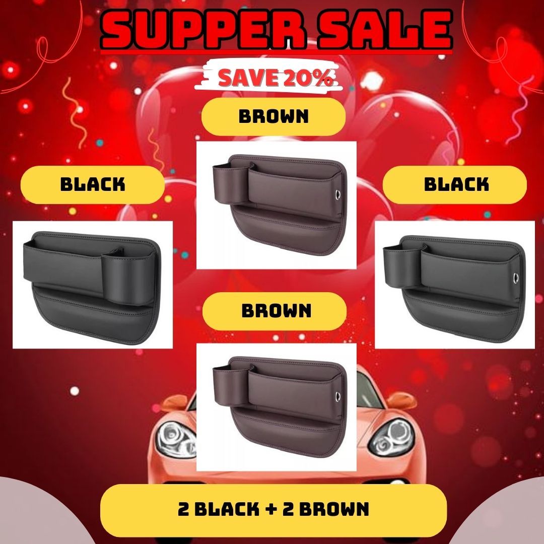 Car Leather Cup Holder Gap Bag - Image 22