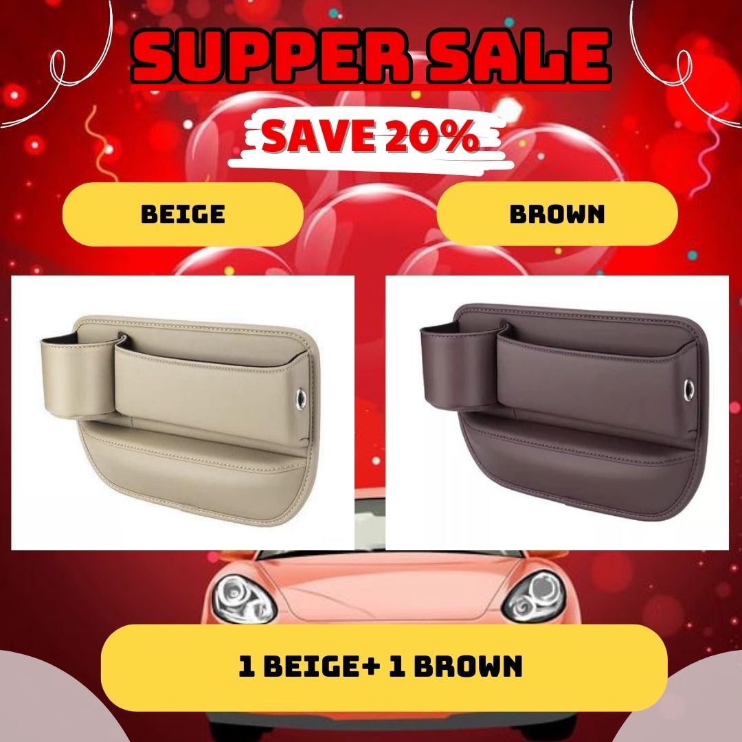 Car Leather Cup Holder Gap Bag - Image 23