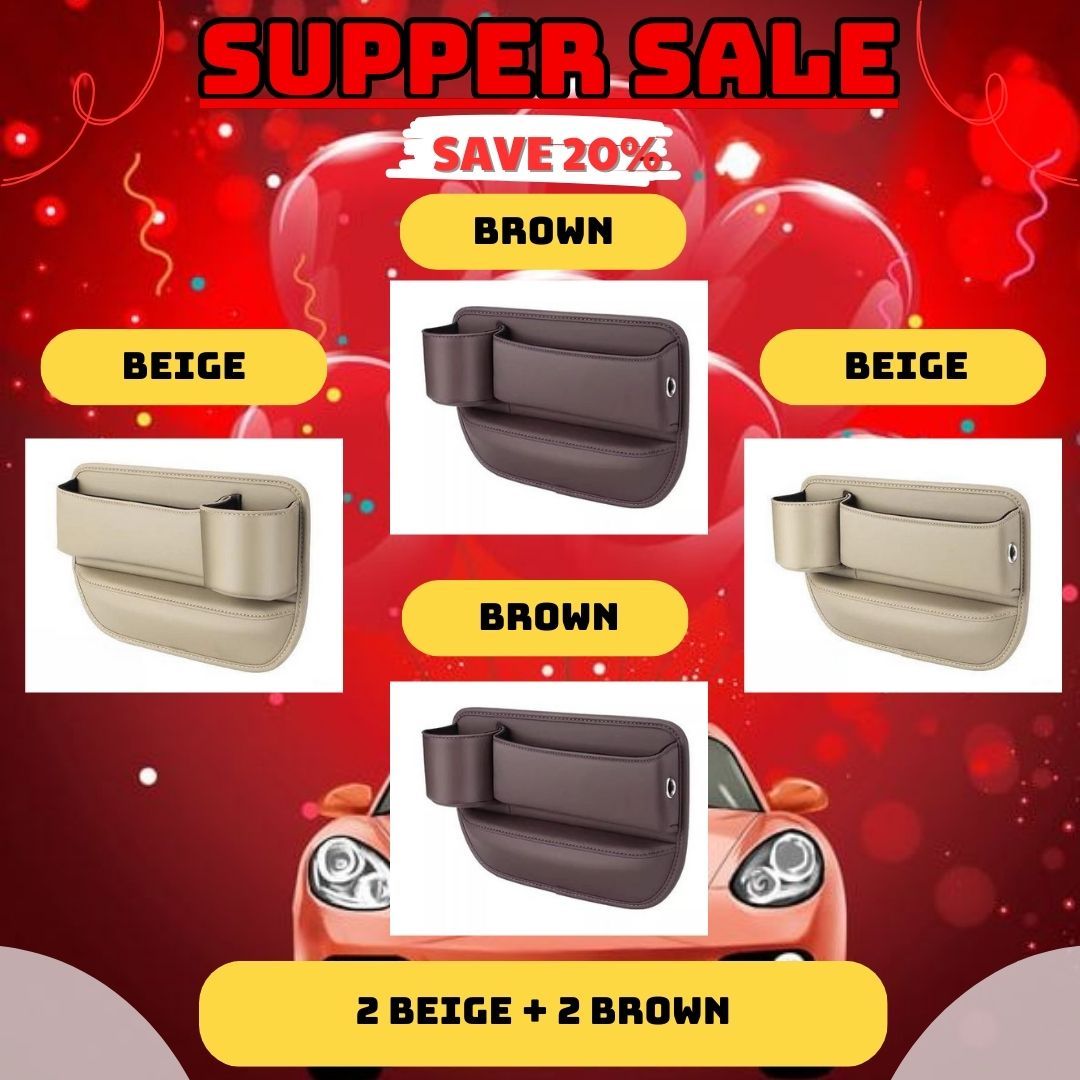 Car Leather Cup Holder Gap Bag - Image 25