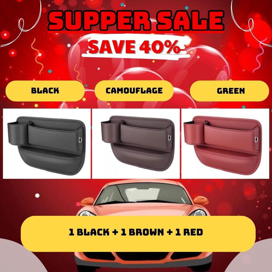 Car Leather Cup Holder Gap Bag - Image 26