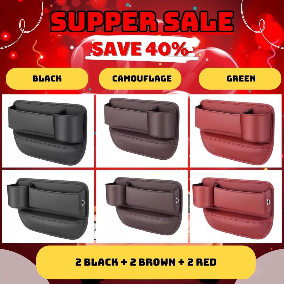 Car Leather Cup Holder Gap Bag - Image 28