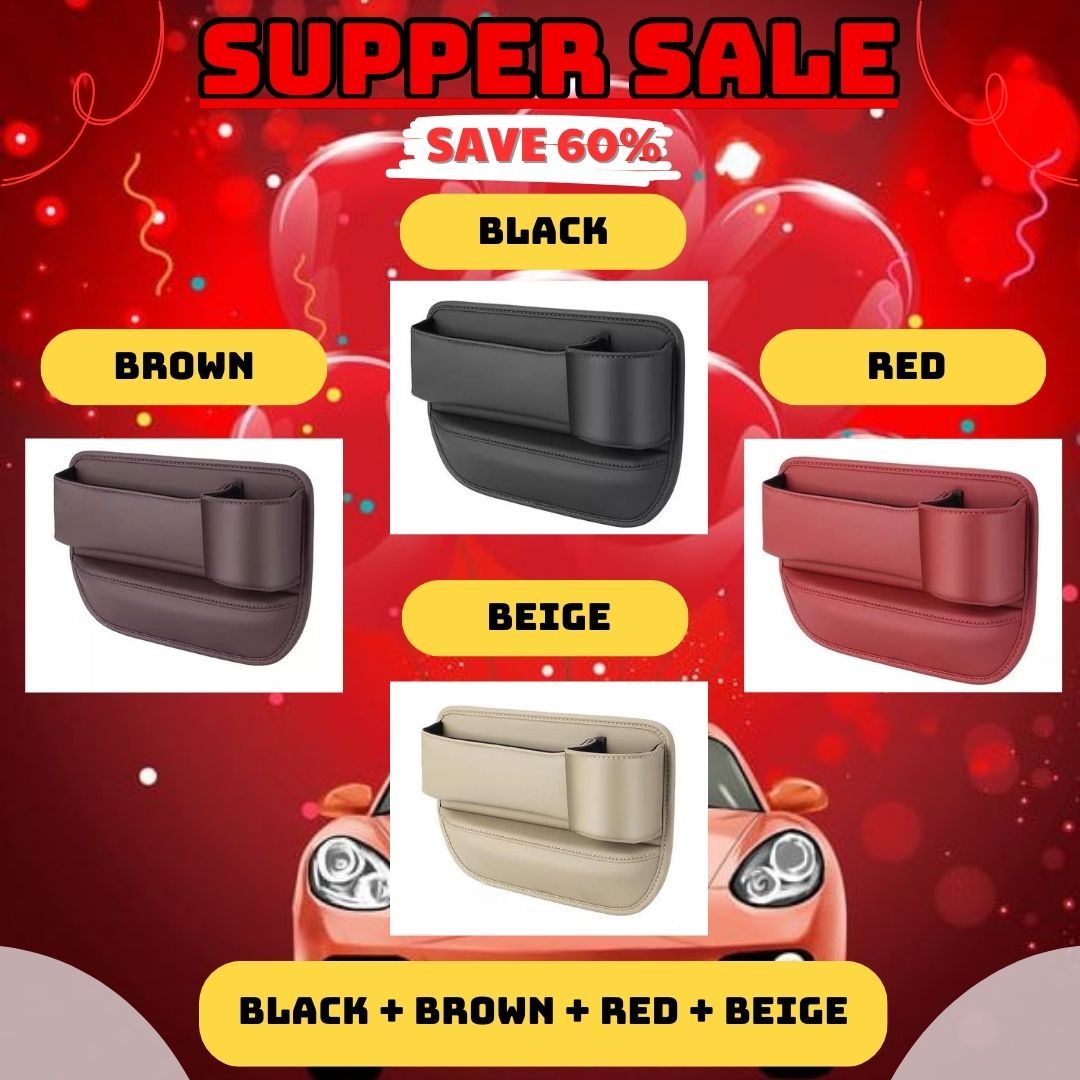 Car Leather Cup Holder Gap Bag - Image 30