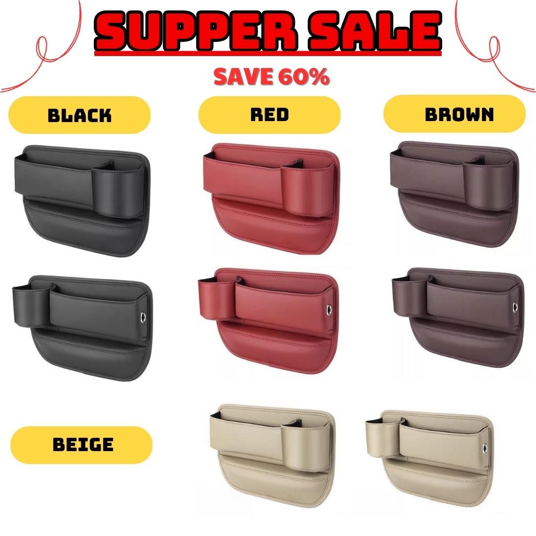 Car Leather Cup Holder Gap Bag - Image 31