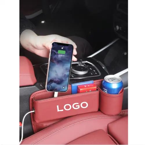 Car Leather Cup Holder Gap Bag - Image 33