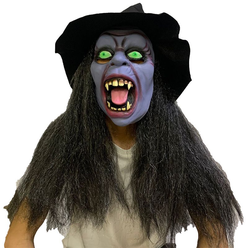 π₯ Hot-Selling Halloween Haunted House Latex Mask β Creepy Dark Witch Costume Prop