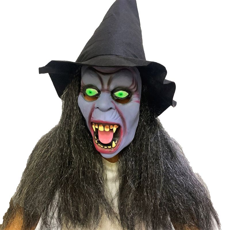 π₯ Hot-Selling Halloween Haunted House Latex Mask β Creepy Dark Witch Costume Prop - Image 5