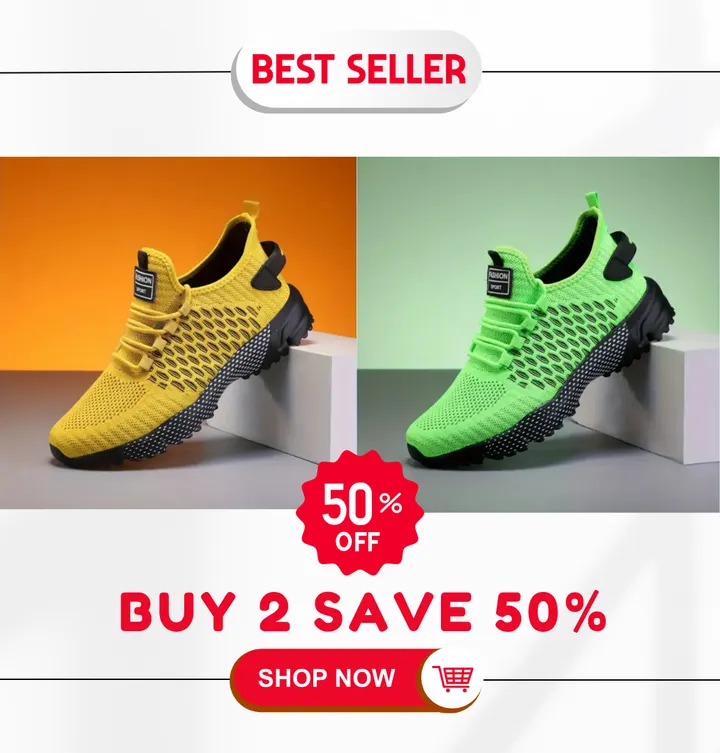 Hot Sale - 60 OFFHigh-Top Performance Athletic Sneakers - Breathable Mesh - Image 15