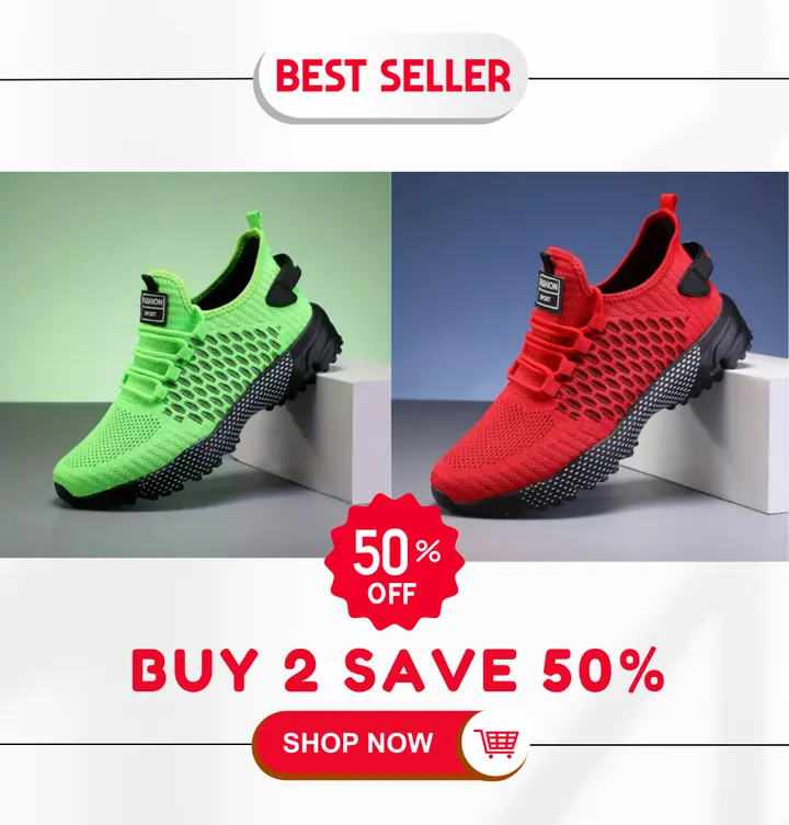 Hot Sale - 60 OFFHigh-Top Performance Athletic Sneakers - Breathable Mesh - Image 12