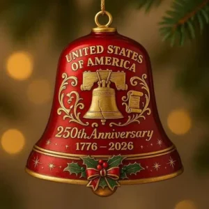 United States 250th Anniversary Bell Ornament