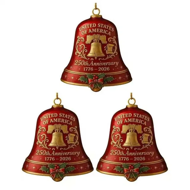 United States 250th Anniversary Bell Ornament - Image 3