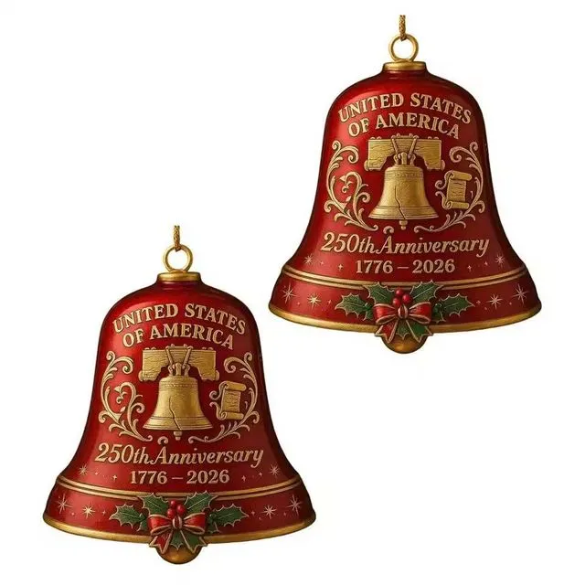 United States 250th Anniversary Bell Ornament - Image 5