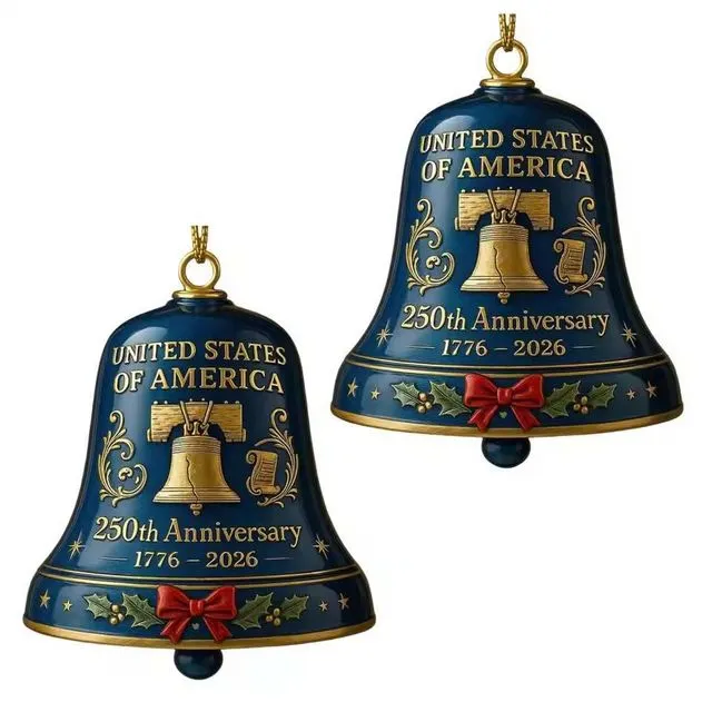 United States 250th Anniversary Bell Ornament - Image 6