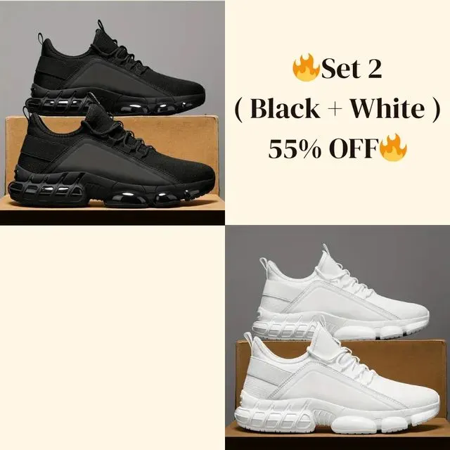 Last SaleMens Lightweight Breathable Low-Top Running Shoes - Image 10