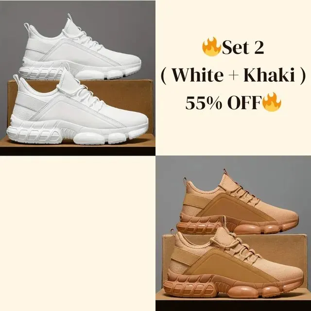 Last SaleMens Lightweight Breathable Low-Top Running Shoes - Image 11