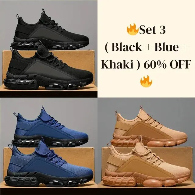 Last SaleMens Lightweight Breathable Low-Top Running Shoes - Image 14