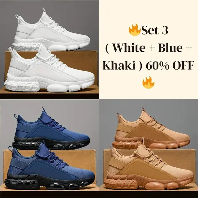 Last SaleMens Lightweight Breathable Low-Top Running Shoes - Image 15