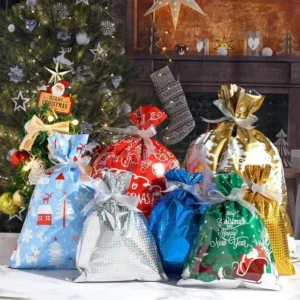 Christmas Sales 49 OFF-Drawstring Christmas Gift Bags Biodegradable