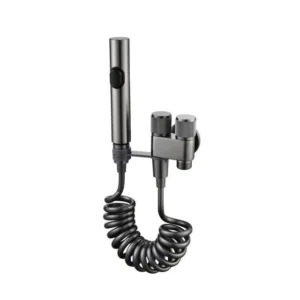 High-Pressure Bidet Sprayer Set Dual Outlet Angle Valve Toilet Handheld Shower